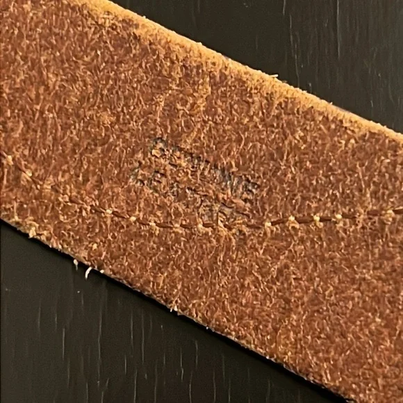 Cole Haan Vintage Golf Leather Belt, cognac color, size 36/40, unisex - Picture 11 of 11